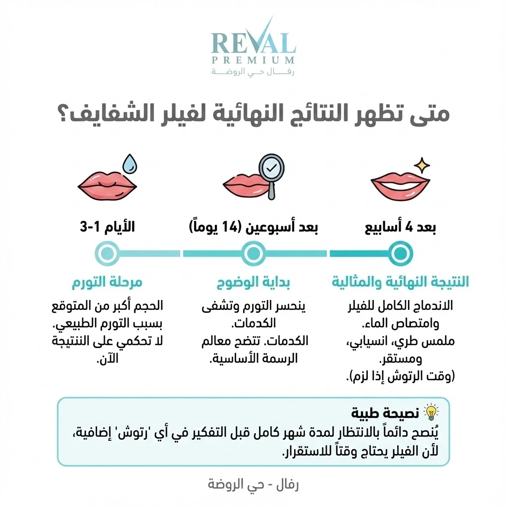 متى تظهر نتائج فيلر الشفايف الروسية