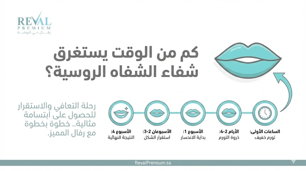 كم من الوقت يستغرق شفاء الشفاه الروسية؟ نصائح بعد فيلر الشفايف الروسية بالرياض