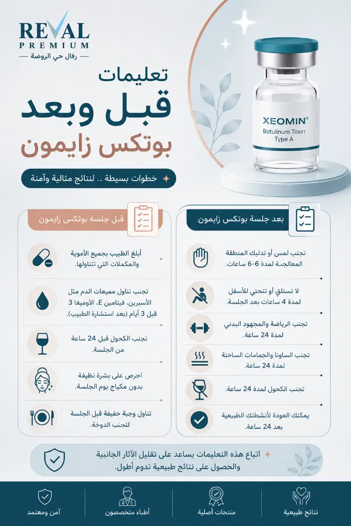 تعليمات قبل وبعد بوتكس زايمون